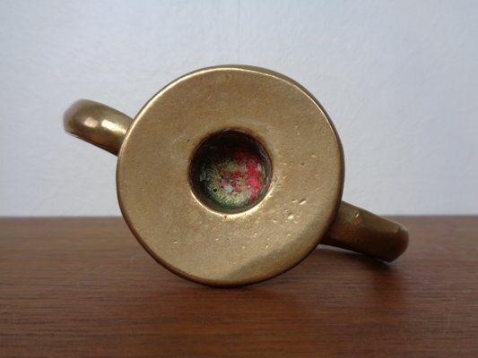 Brutalist Heart Shaped Bronze Candlestick By Michael Harjes, 1960s photo buy
