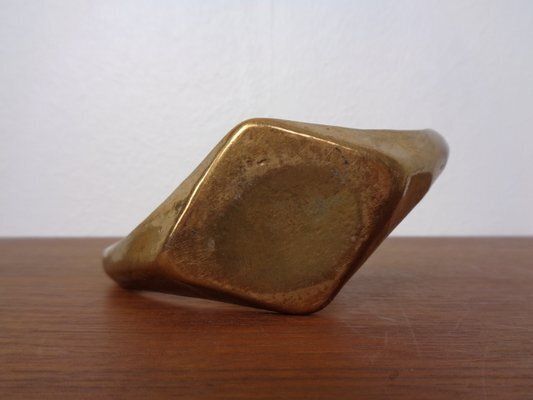 photo for sale Brutalist Heart Shaped Bronze Candlestick By Michael Harjes, 1960s