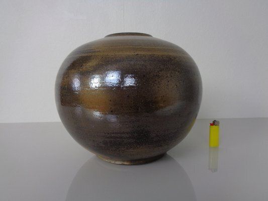 Large German Studio Ceramic Vase By Monika Maetzel, 1960s photo for sale