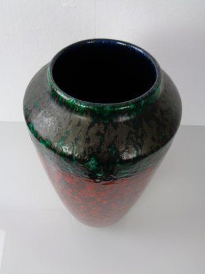 Large Pop Art Model 517 50 Vase In Glazed Lava Ceramic From Scheurich, 1970s photo vinterior