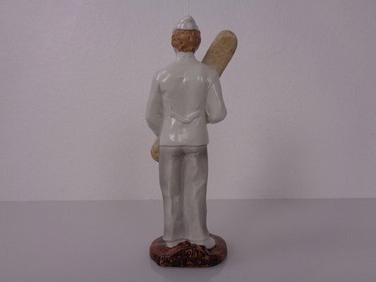 Porcelain Figurine Of Baker With Baguette, Denmark, 1920s photo 252.0