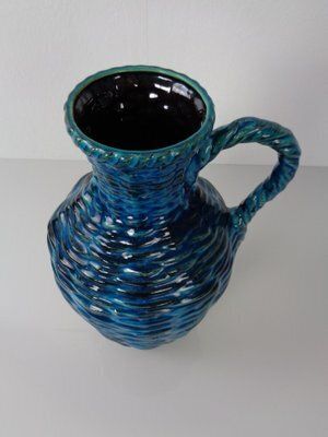 Large Rimini Blu 219 35 Ceramic Vase By Bodo Mans For Bay Keramik, 1960s photo vintage
