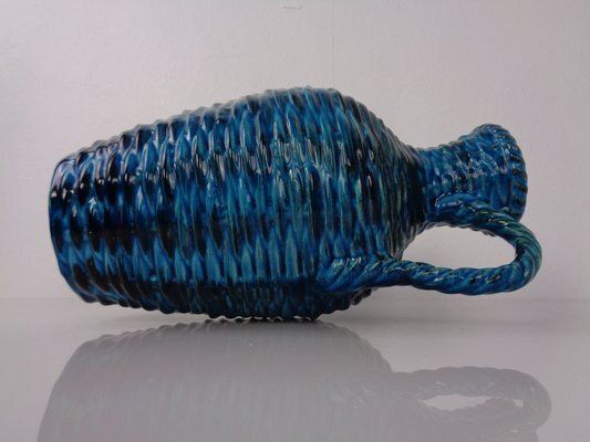 photo furniture Large Rimini Blu 219 35 Ceramic Vase By Bodo Mans For Bay Keramik, 1960s