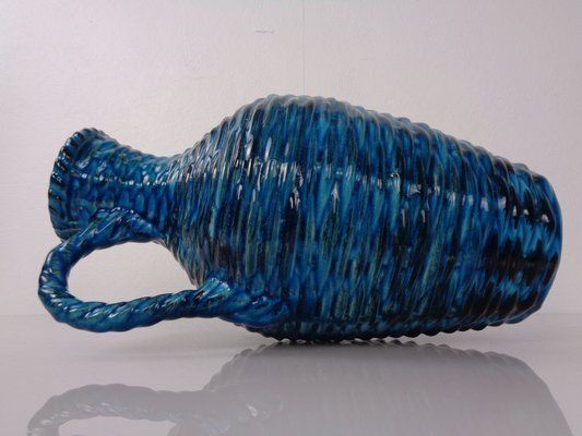 photo for sale Large Rimini Blu 219 35 Ceramic Vase By Bodo Mans For Bay Keramik, 1960s