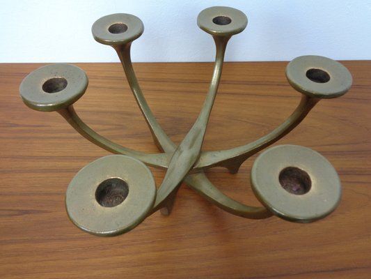 Brutalist Bronze Candleholder By Michael Harjes, 1960s photo 497.0