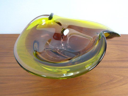 Large Sommerso Murano Glass Bowl, Italy, 1960s