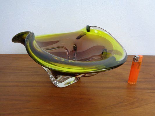 Large Sommerso Murano Glass Bowl, Italy, 1960s photo for sale