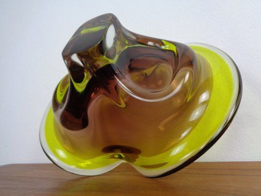 photo buy Large Sommerso Murano Glass Bowl, Italy, 1960s