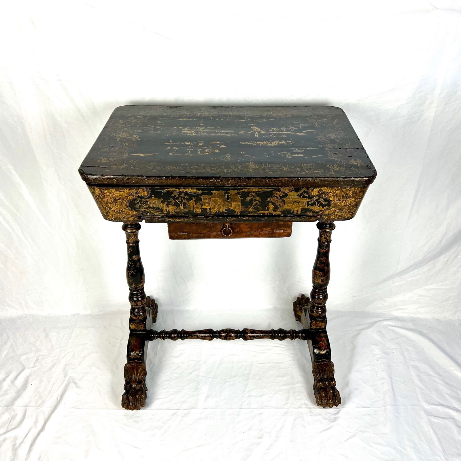 Regency Chinoiserie Chinese Export Sewing/ Work Table photo furniture