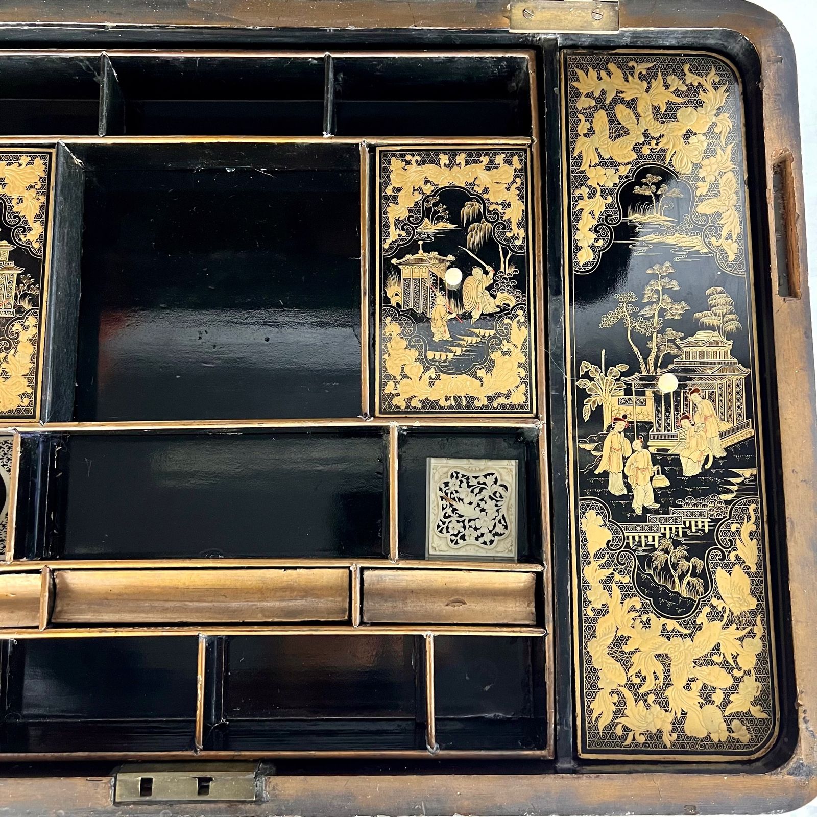 Regency Chinoiserie Chinese Export Sewing/ Work Table photo vinterior