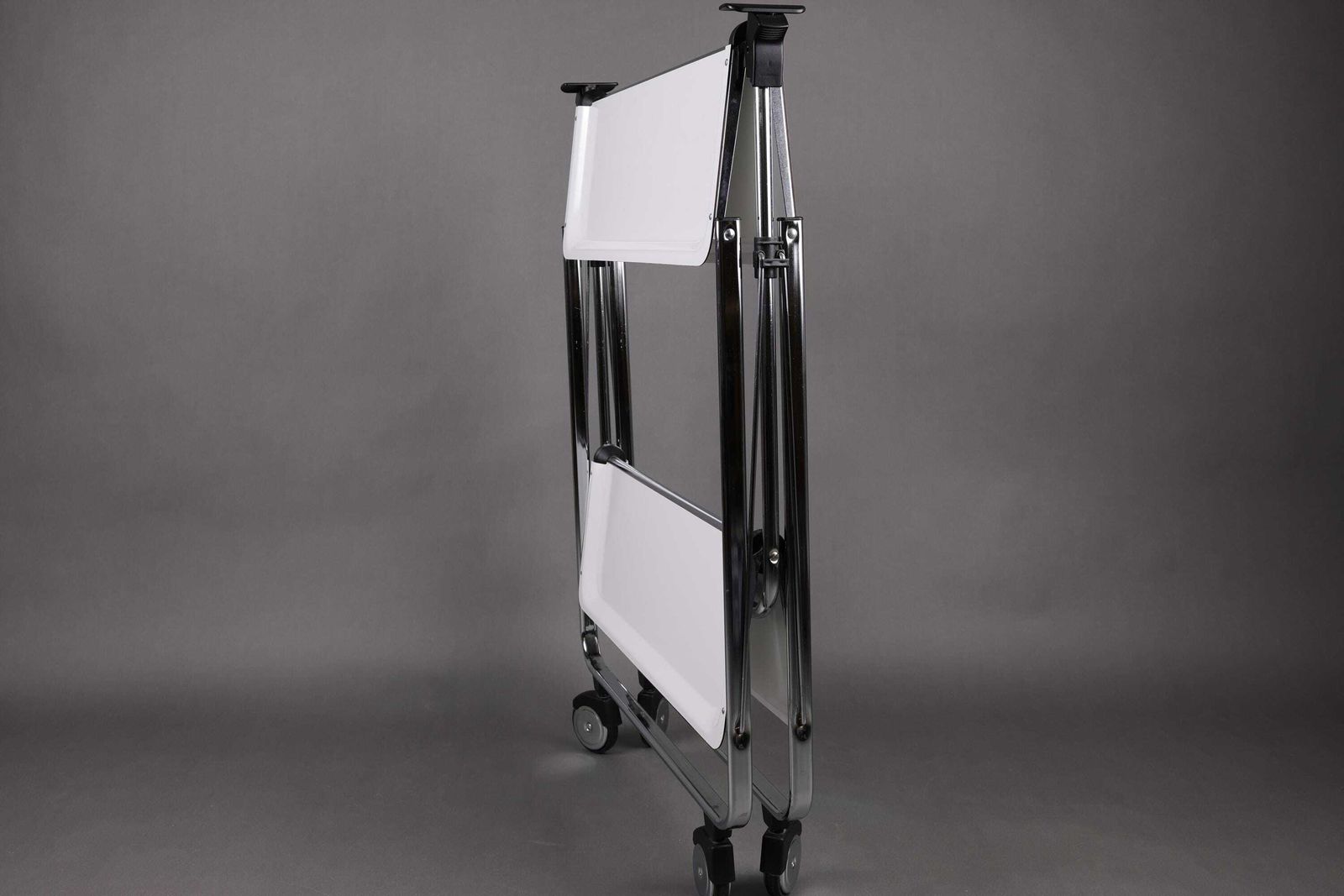 1990s Folding Table | Chrome Serving Trolley | Retro Bar Cart | Mid Century Modern Utility Cart For Kitchen & Dining photo buy