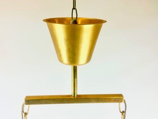 Crystal And Gilt Brass Chandelier From Palwa, 1960s photo vinterior
