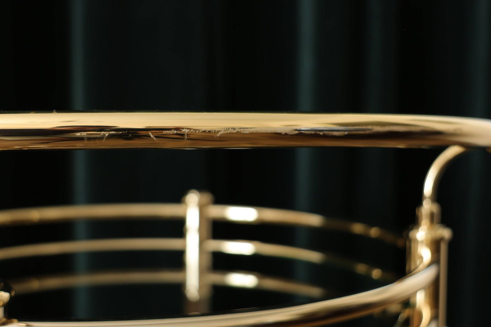 photo for sale Luxury Vintage Gold Round Bar Cart With Glass Shelves For Home Entertainment Stylish Serving Trolley With Wheels For Drinks Cocktail Parties