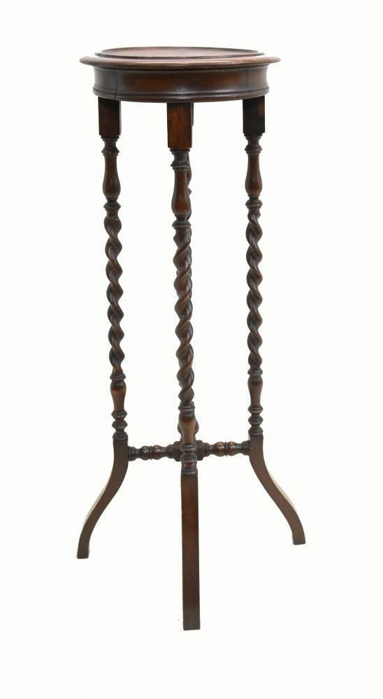 Edwardian Plant Stand Pedestal Table Barley Twist photo Home Decor