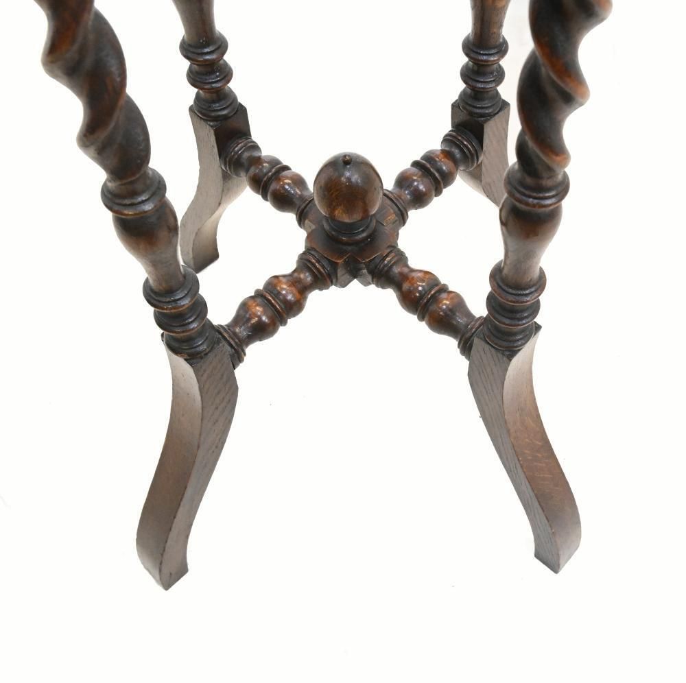 Edwardian Plant Stand Pedestal Table Barley Twist photo vinterior