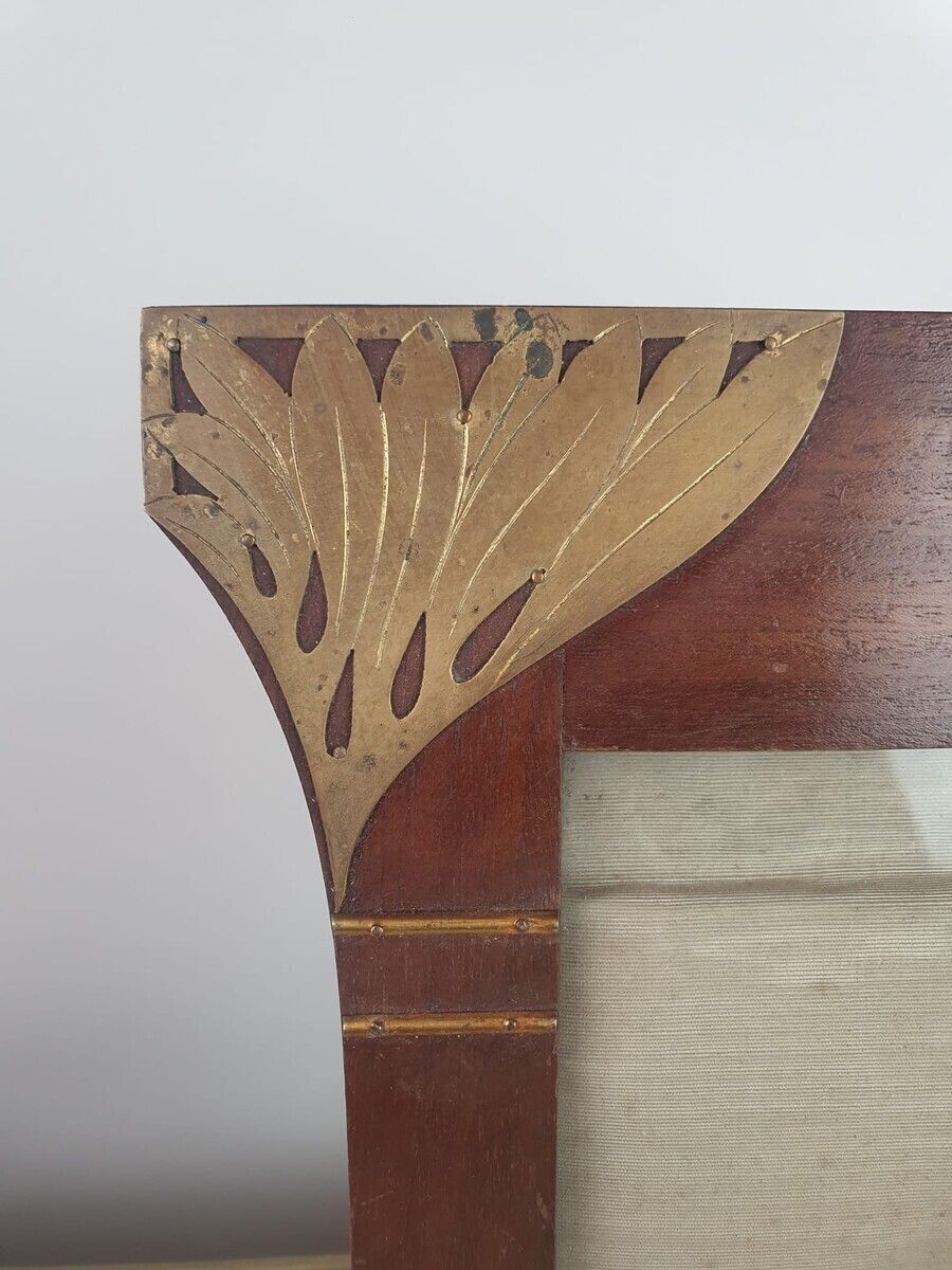 Art Nouveau Photo Frame In Mahogany And Brass photo for sale