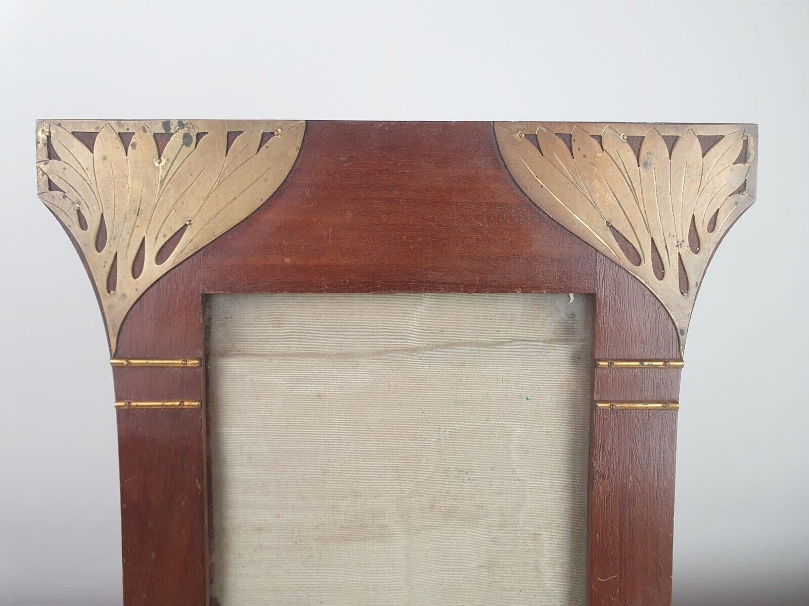Art Nouveau Photo Frame In Mahogany And Brass photo Home Decor