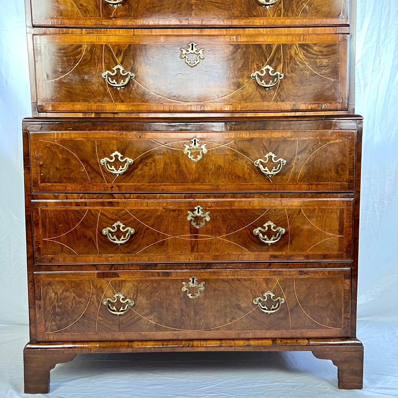 George II Inlaid Walnut Chest On Chest photo 3950.0