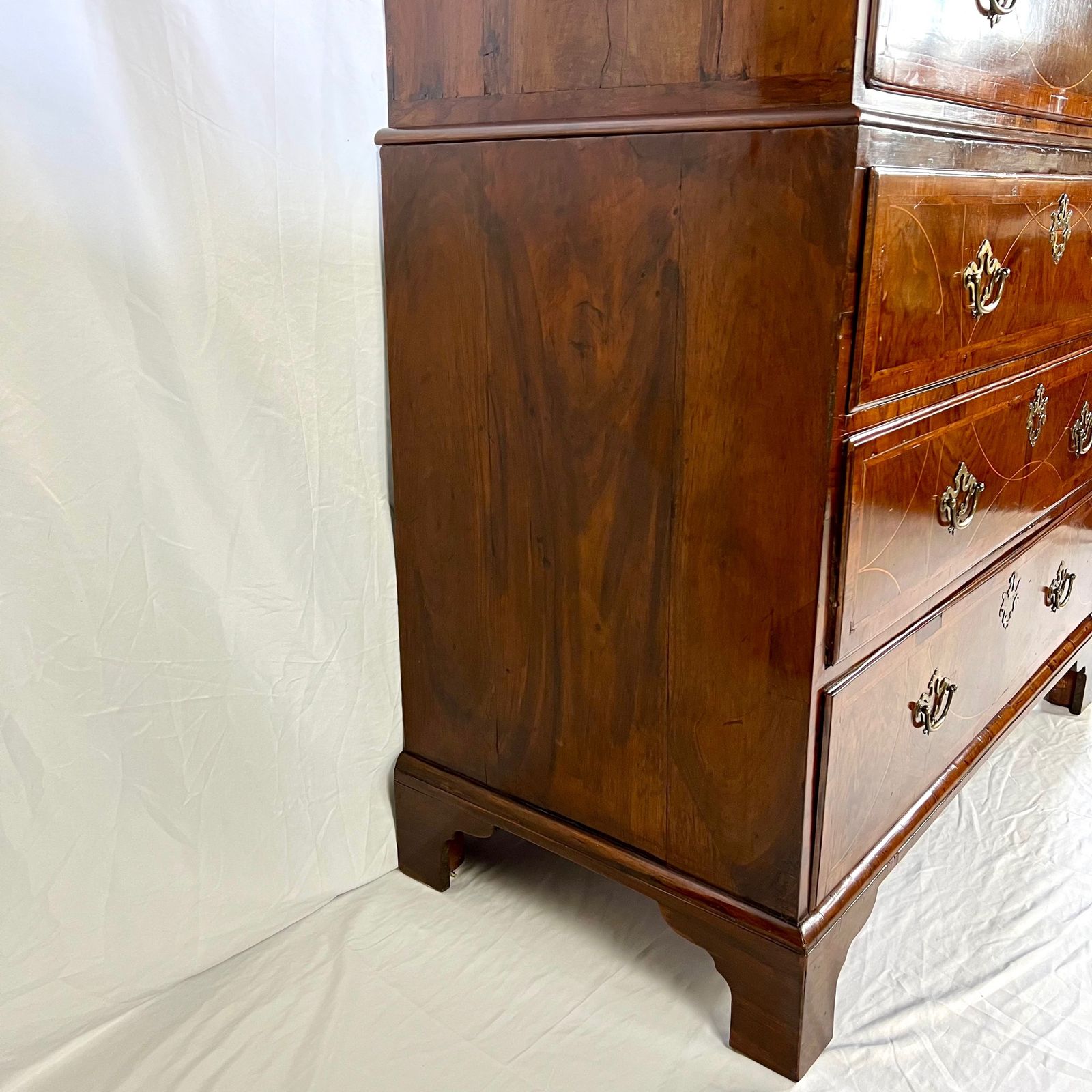 George II Inlaid Walnut Chest On Chest photo buy