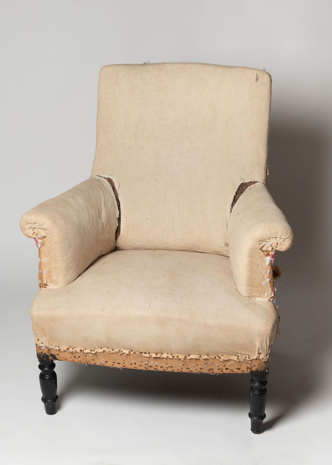 Antique French Chair, Seat Depth 21 Inches.