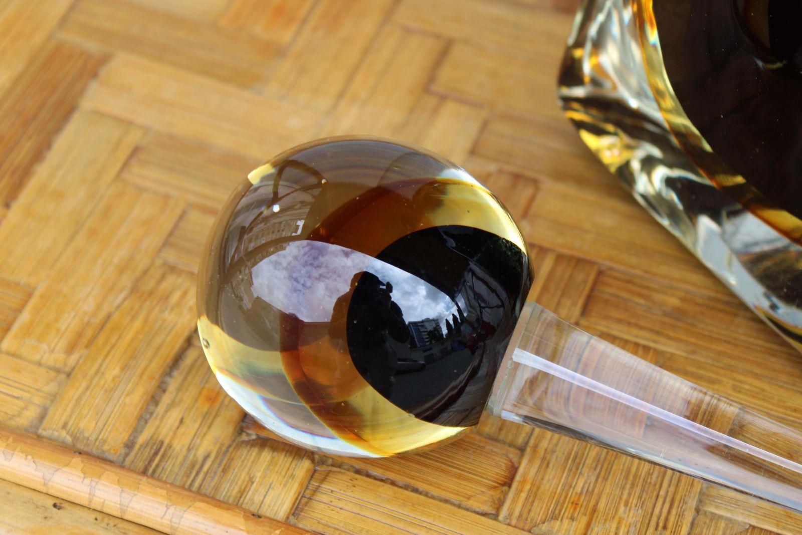 Large Flavio De Poli Murano Glass Bottle With Shades 1960 photo Home Decor