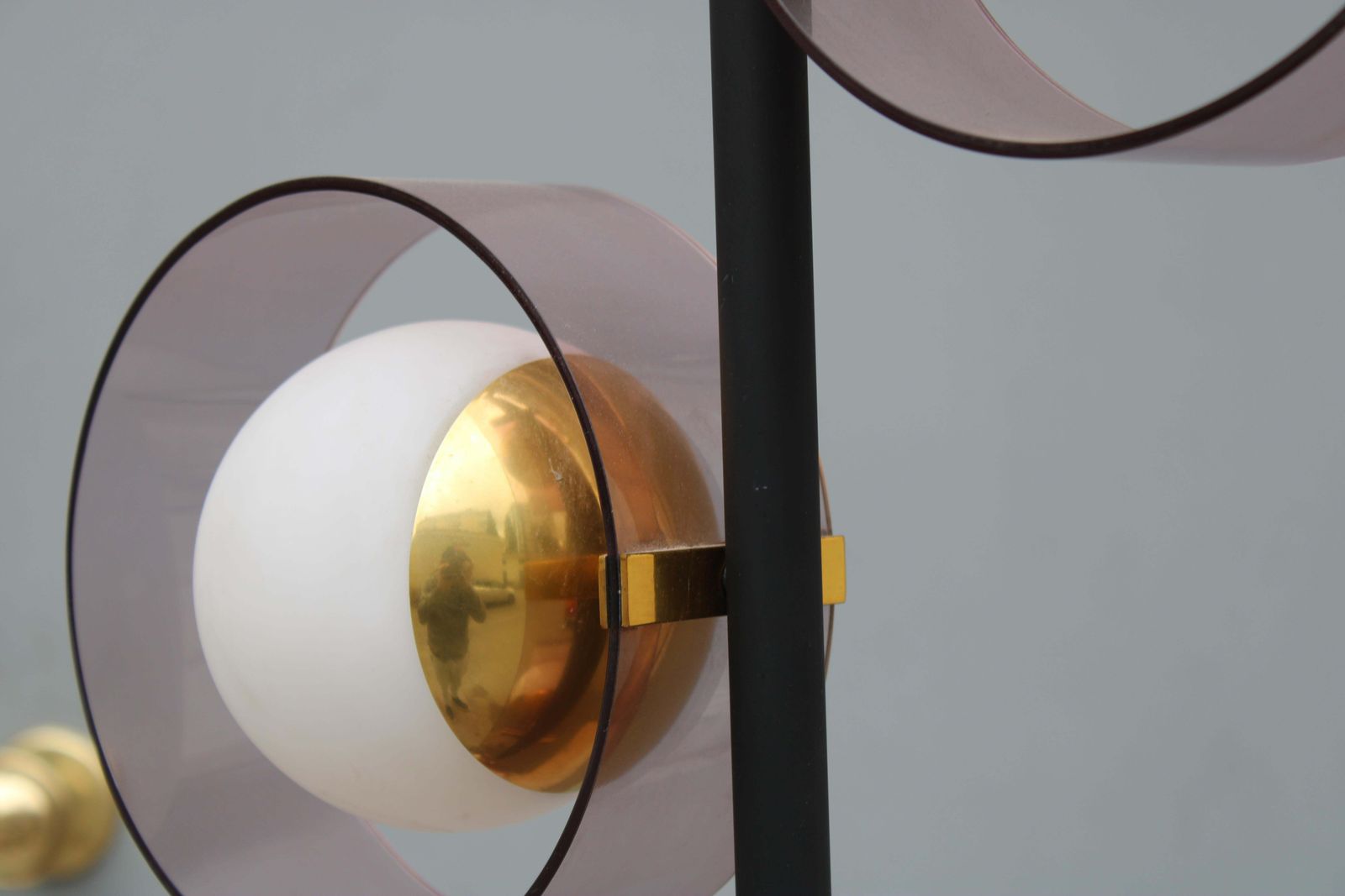 photo furniture Floor Lamp In Brass And Marble Stilux Milano Italy 1950