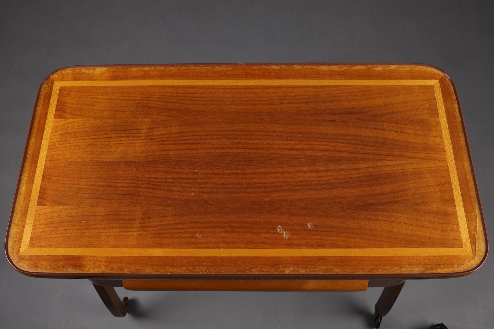 Mid Century Modern Sewing Box | Vintage Wooden Storage Cabinet With Folding Compartments | Retro Sewing Supplies Storage Solution photo vintage