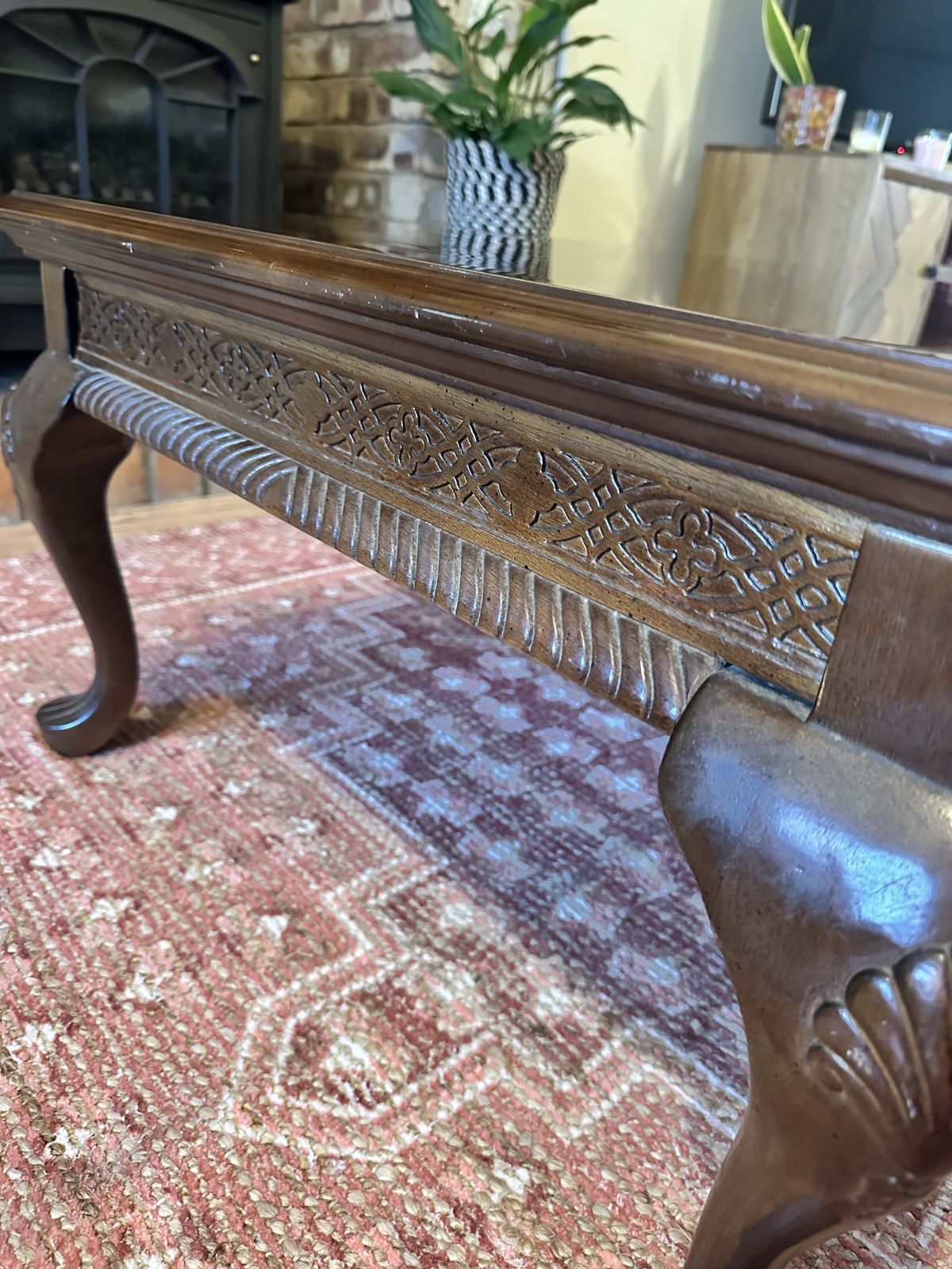 Queen Anne Mahogany Coffee Table photo for sale