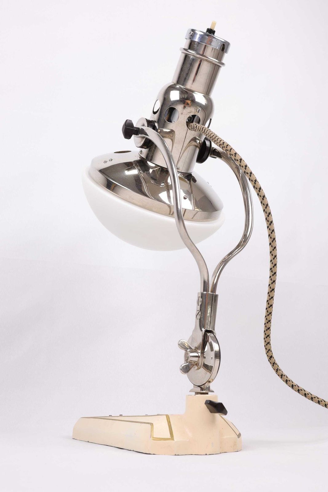 Vintage Medical Lamp | Art Deco Adjustable Table Lamp | Retro Mid Century Modern Metal Desk Lamp With Chrome Finish | Unique Gift photo vinterior