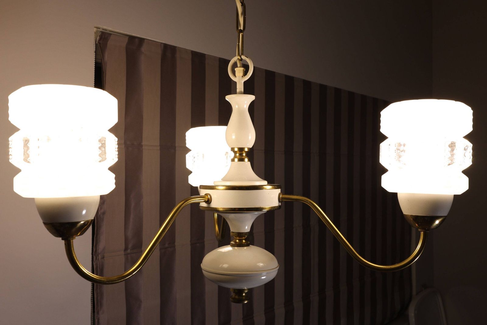 photo for sale Vintage Mid Century Chandelier By Drukov   Home Accessories   Antique Lighting   Chandelier Lighting, Art Deco, Ceiling Light, Hanging Lamp