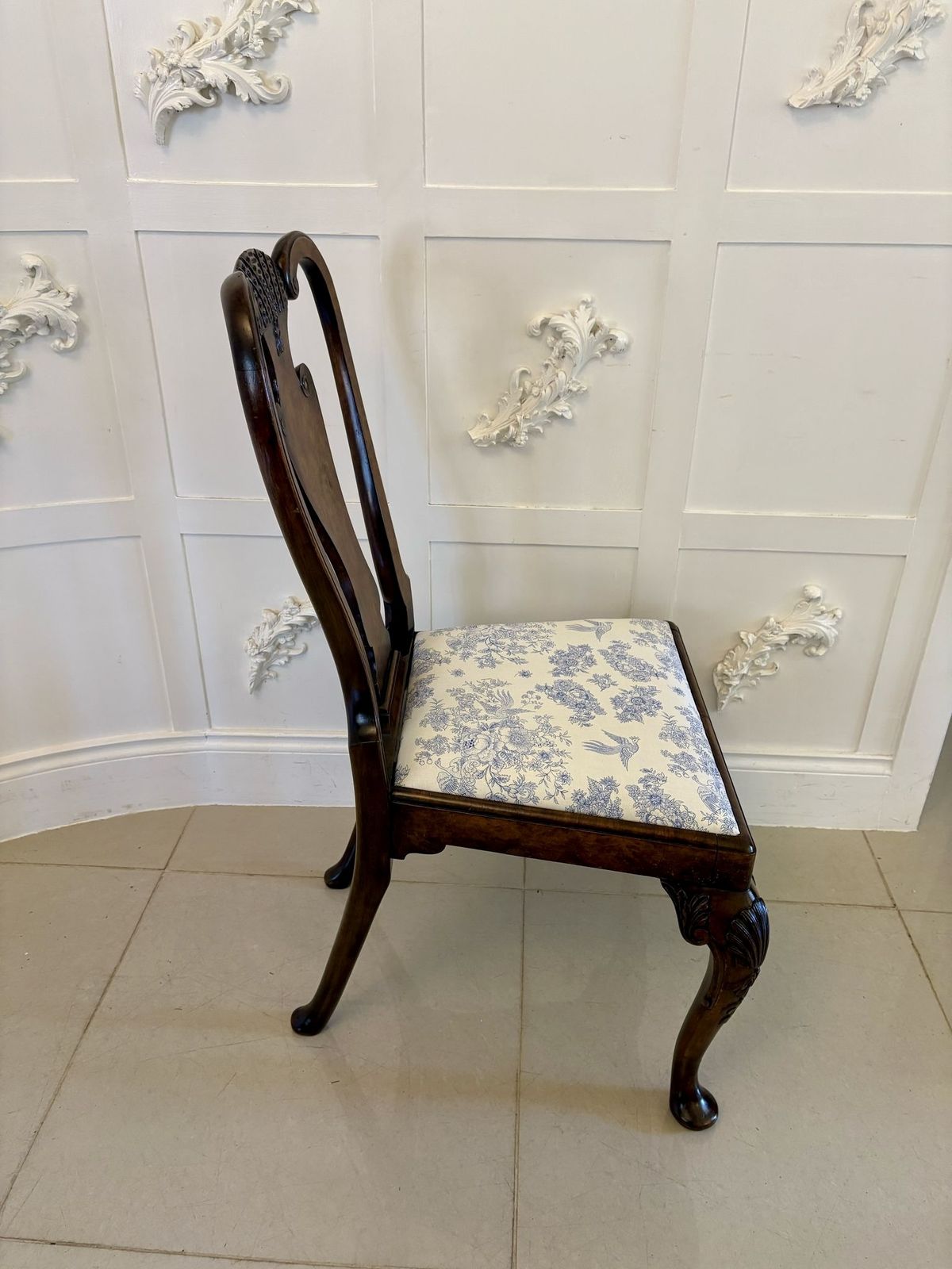 Superb Quality Set Of 6 Antique 19th Century Carved Burr Walnut Dining Chairs photo vinterior