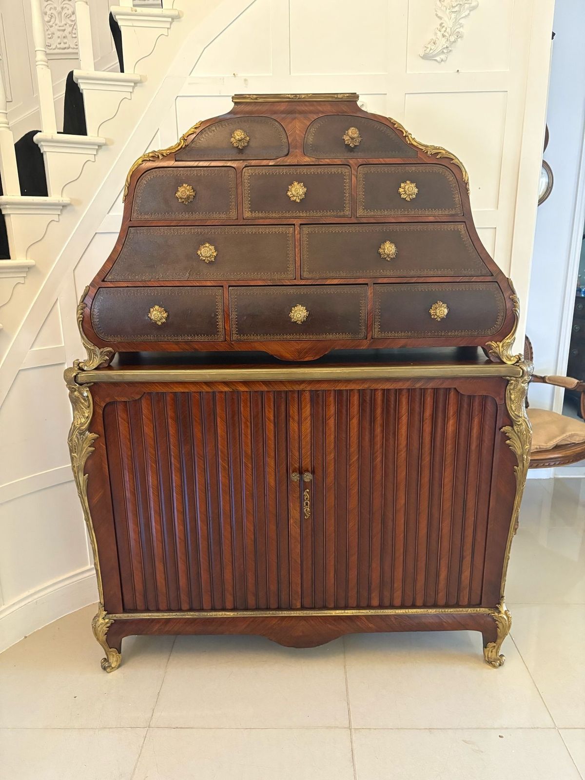 Superb Quality 19th Century Antique French Kingwood And Ormolu Mounted Cartonnier Cabinet photo furniture