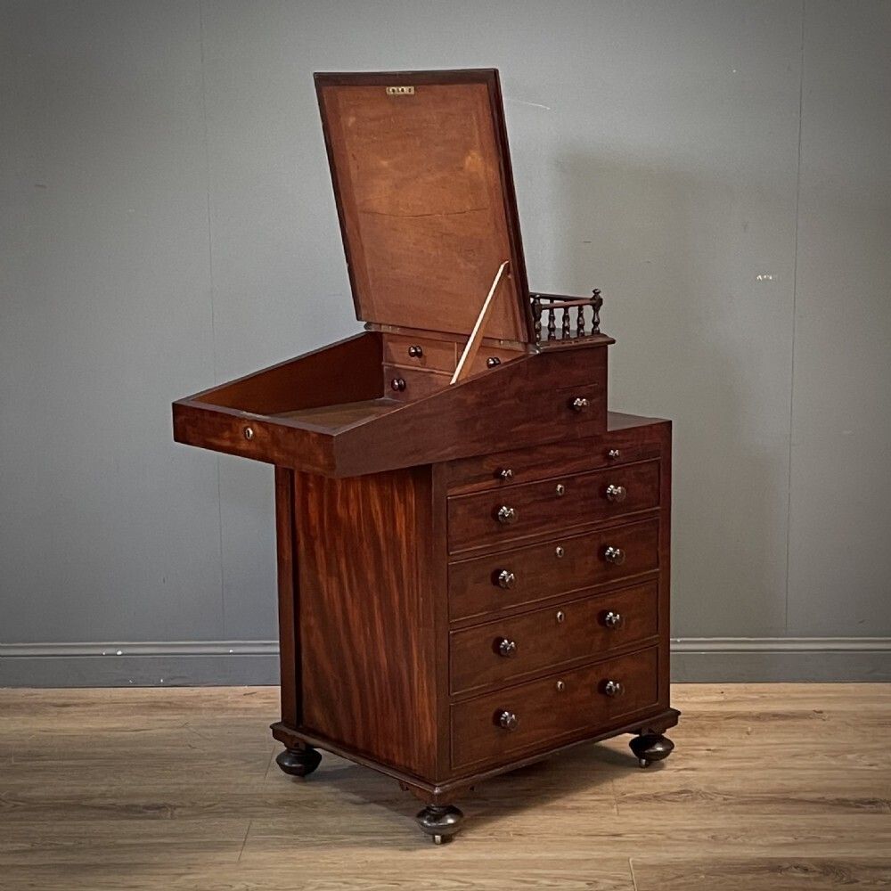 Antique William IV Mahogany Davenport Desk photo for sale