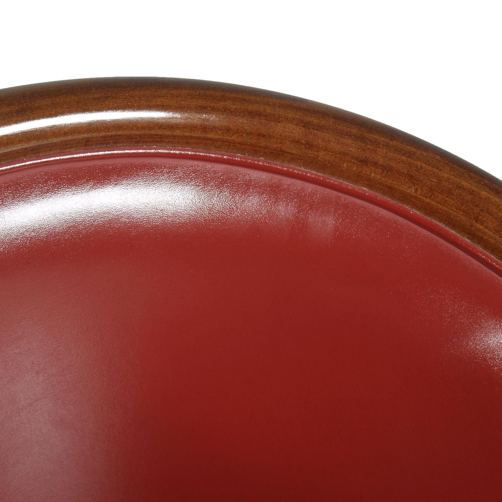 1930s Art Deco Pozzetto Pair Armchairs, Loung Chairs, Walnut, Leather Bordeaux photo vinterior
