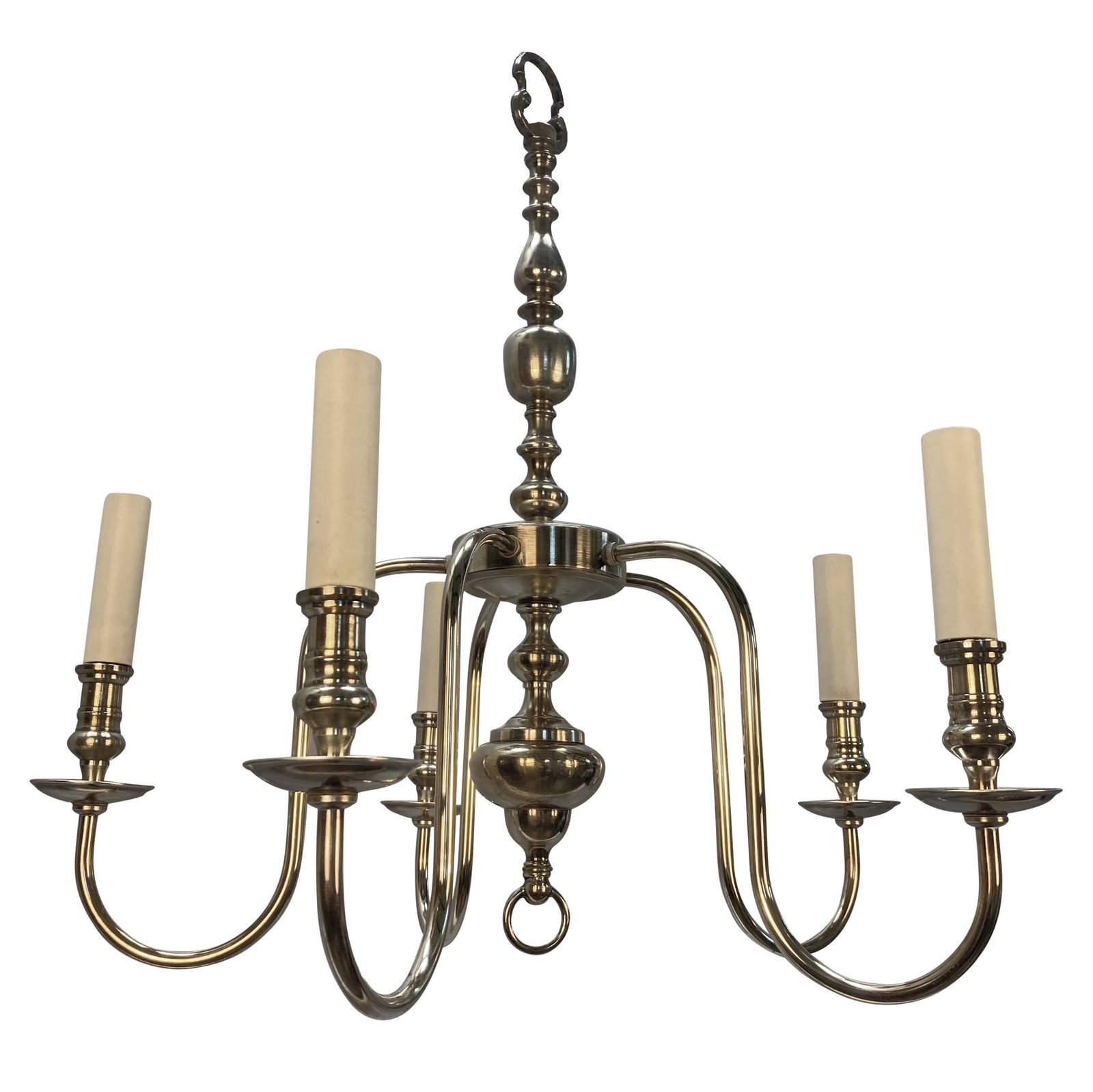 An English Edwardian Silver Plated Five Arm Chandelier photo furniture