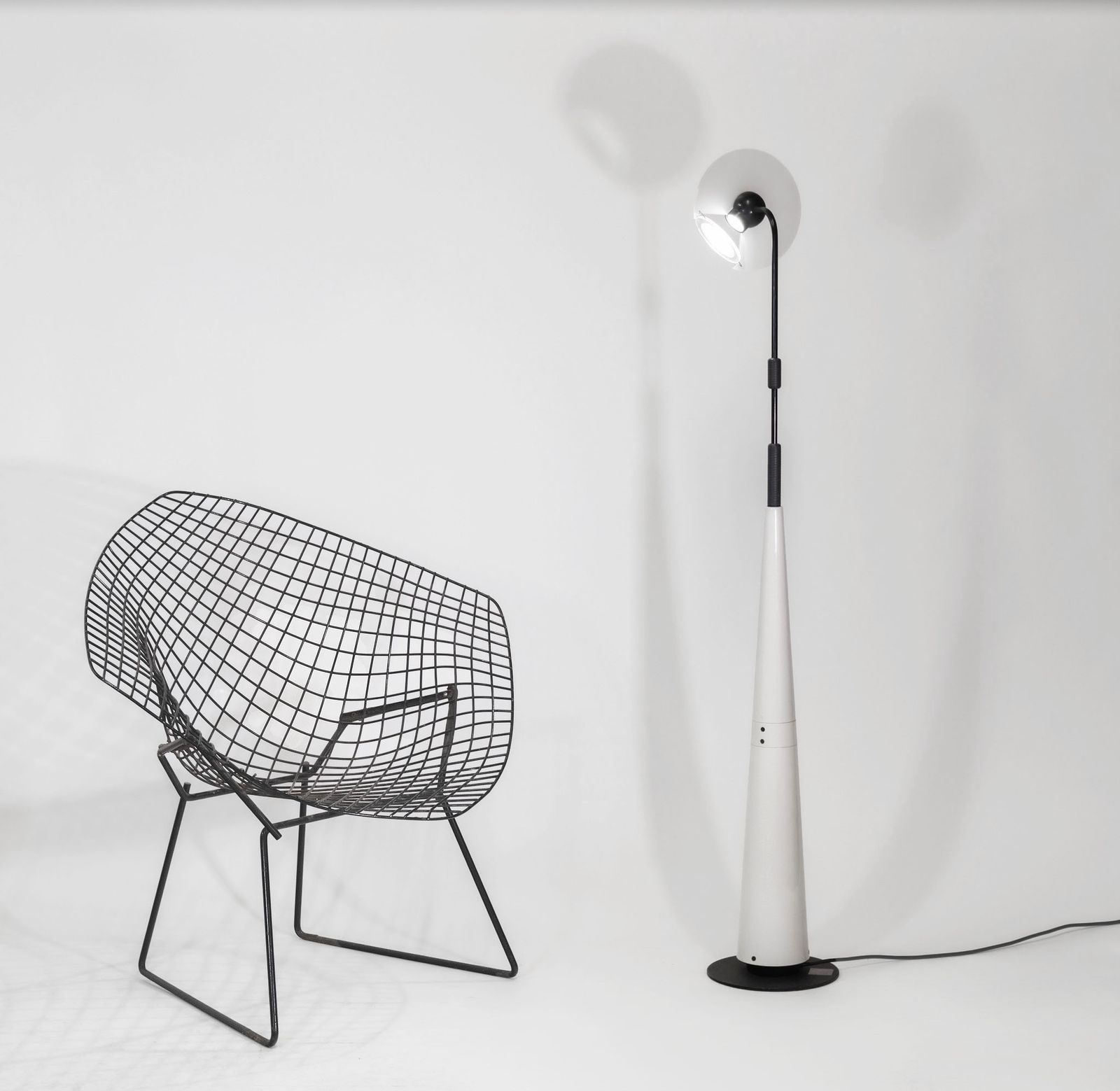 Postmodern Italian Height Adjustable Floor Lamp By Arteluce Model Club 1195 1980s