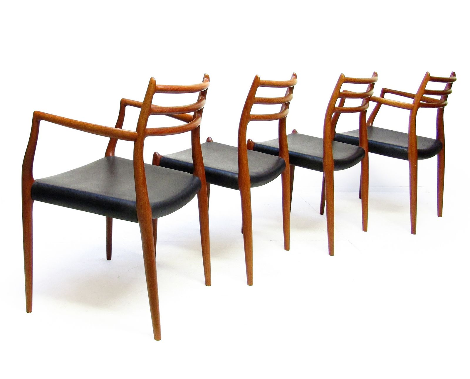 Set Of Four Exceptional 1950s Danish Dining Chairs By Niels Moller, 2x Model 62 And 2x Model 78 photo 6000.0