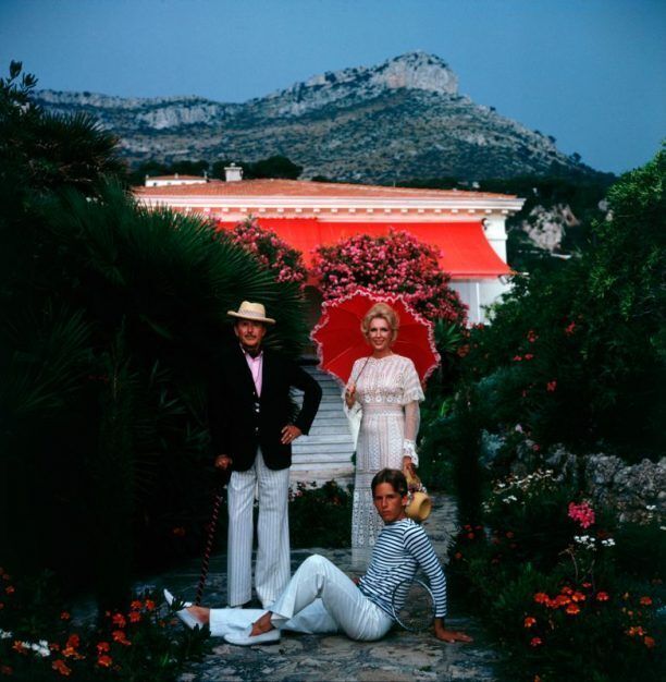 Slim Aarons 'De Rosieres Family' Framed White
