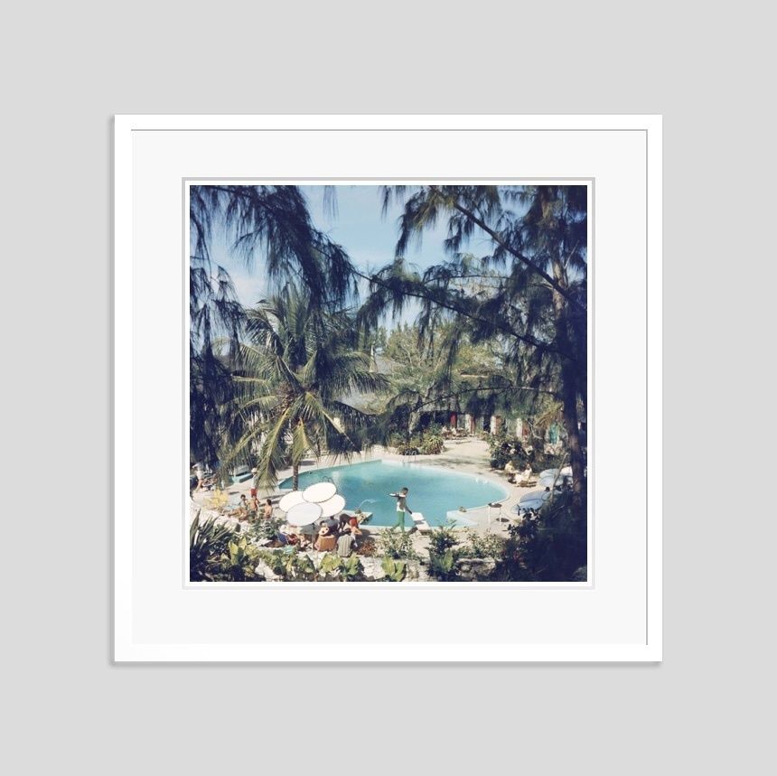 Slim Aarons 'French Leave Hotel' Framed White photo furniture