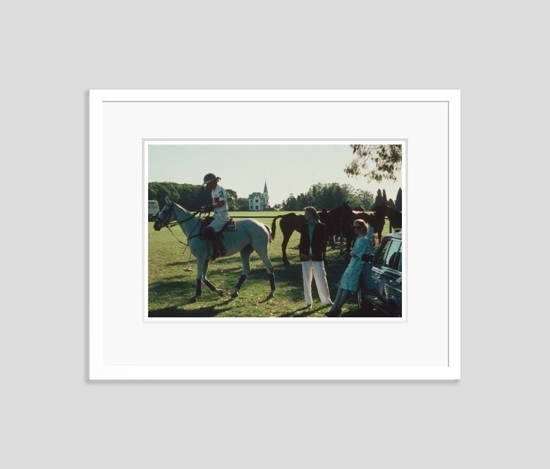 Slim Aarons 'Polo People' Framed White photo furniture
