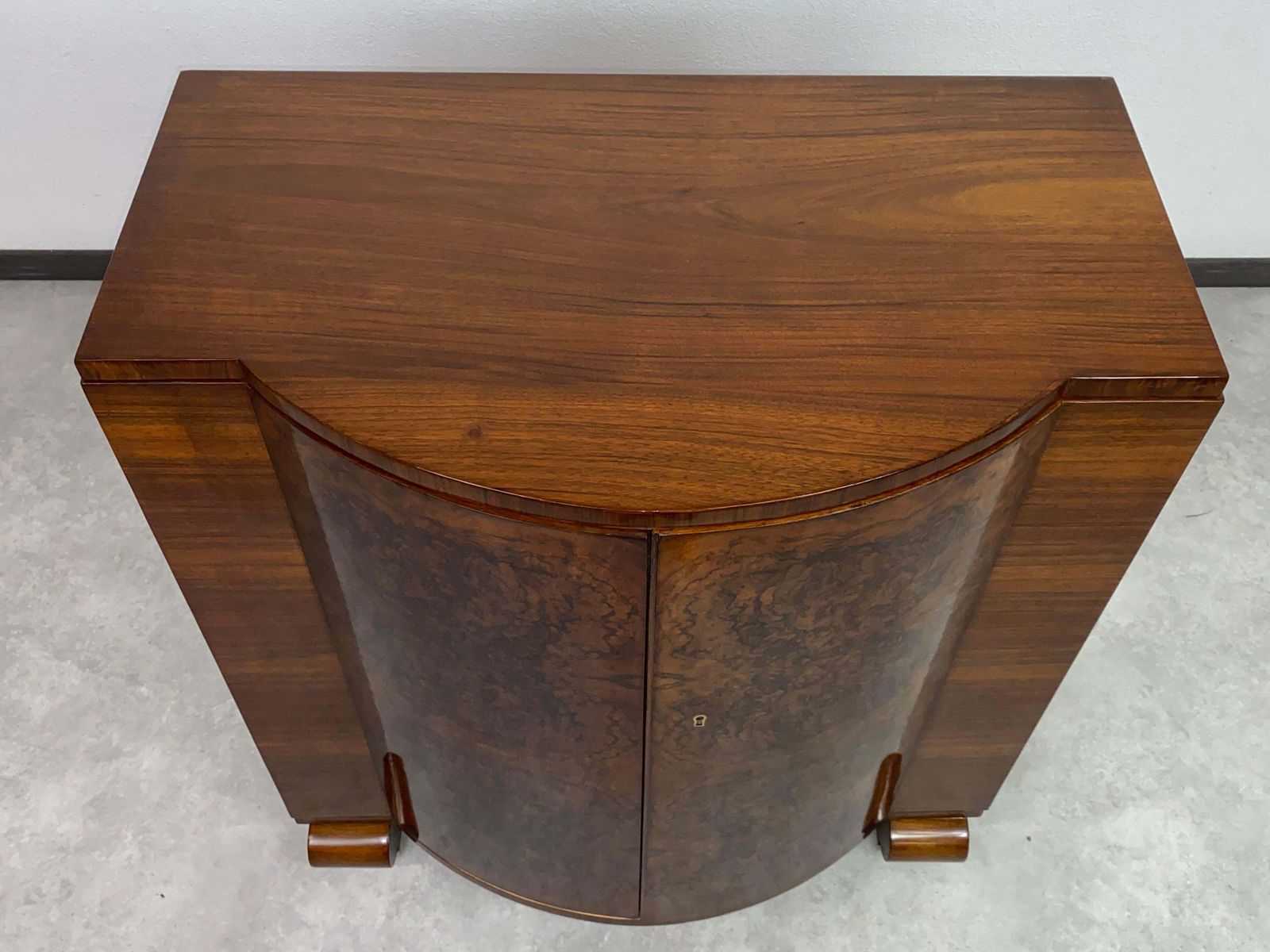 Very Rare Walnut Art Deco Bar Cabinet By Thonet photo vinterior