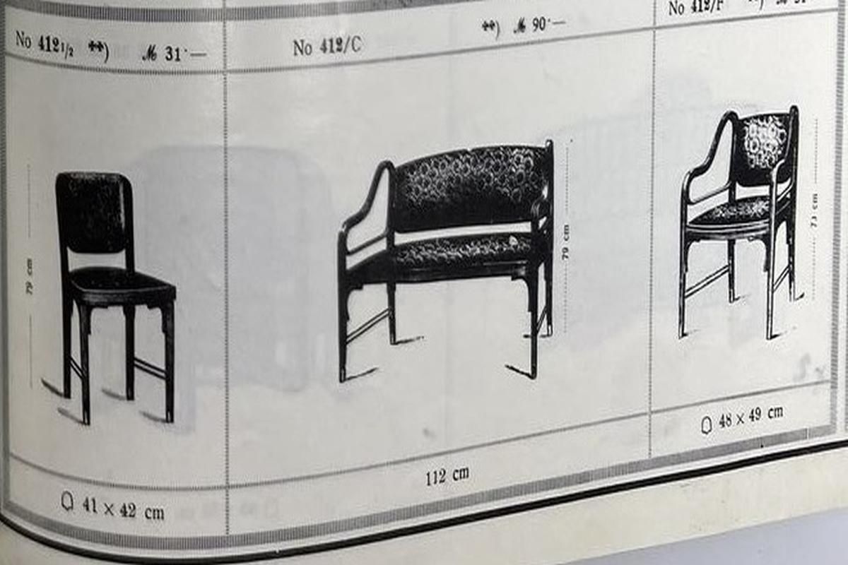 3653.0 Secession Chair No.412 By Otto Wagner For J&J Kohn photo