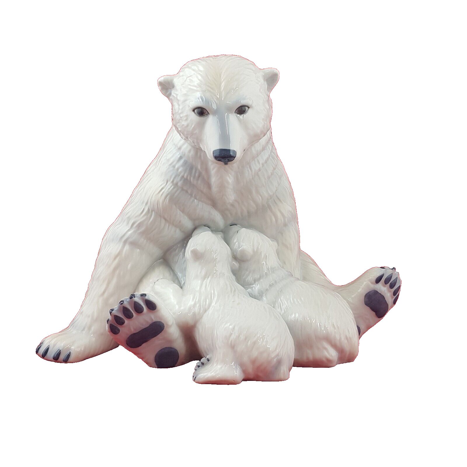 Royal Copenhagen Allan Therkel  Polar Bear With Cubs Motherly Love 087 7544rch photo buy