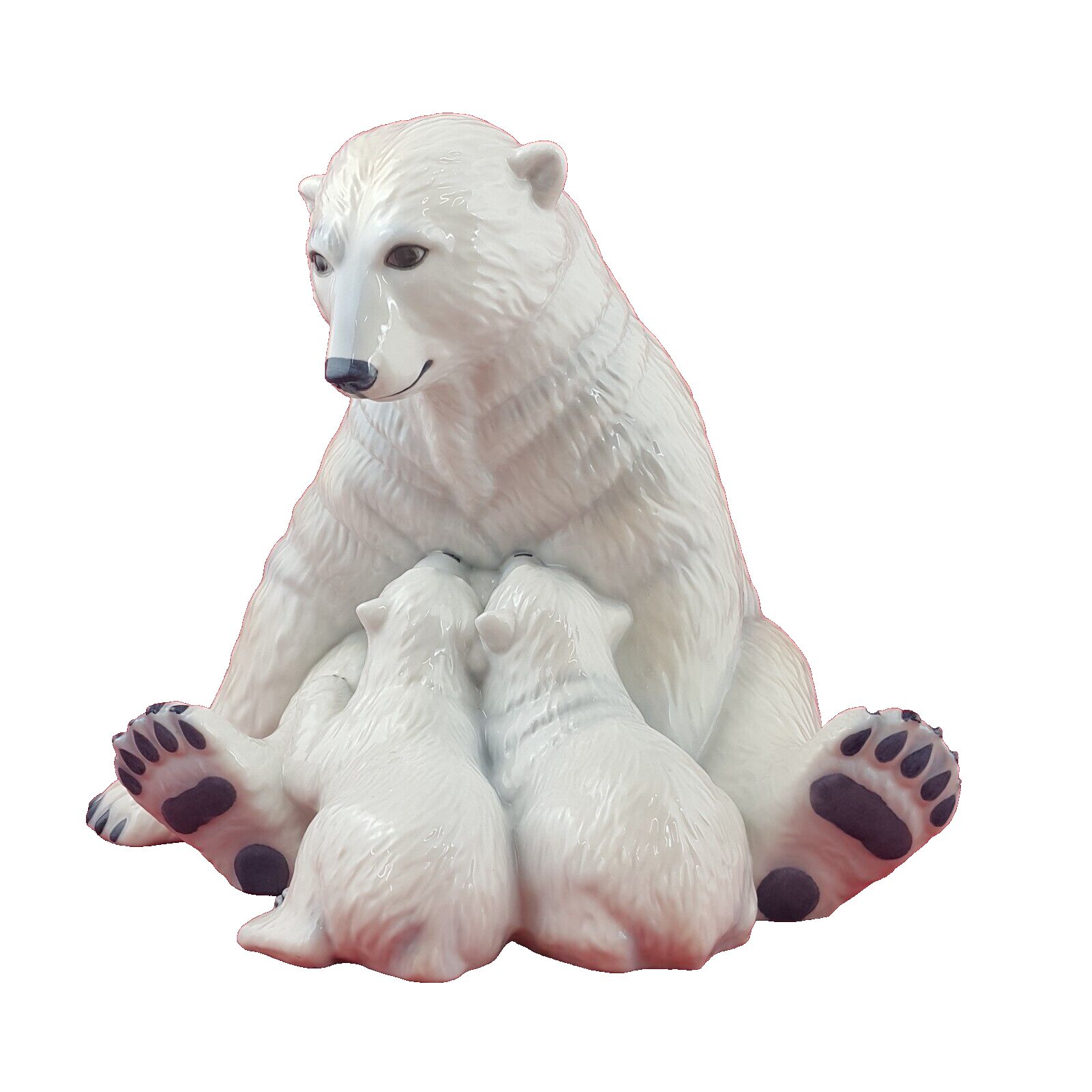 photo furniture Royal Copenhagen Allan Therkel  Polar Bear With Cubs Motherly Love 087 7544rch