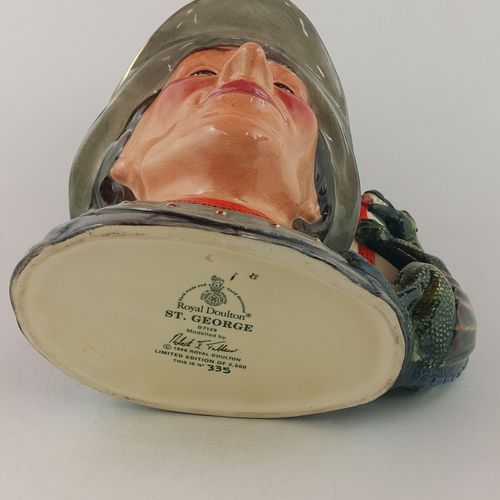 Royal Doulton Large Character Jug D7129 St George 7502 Rd photo for sale