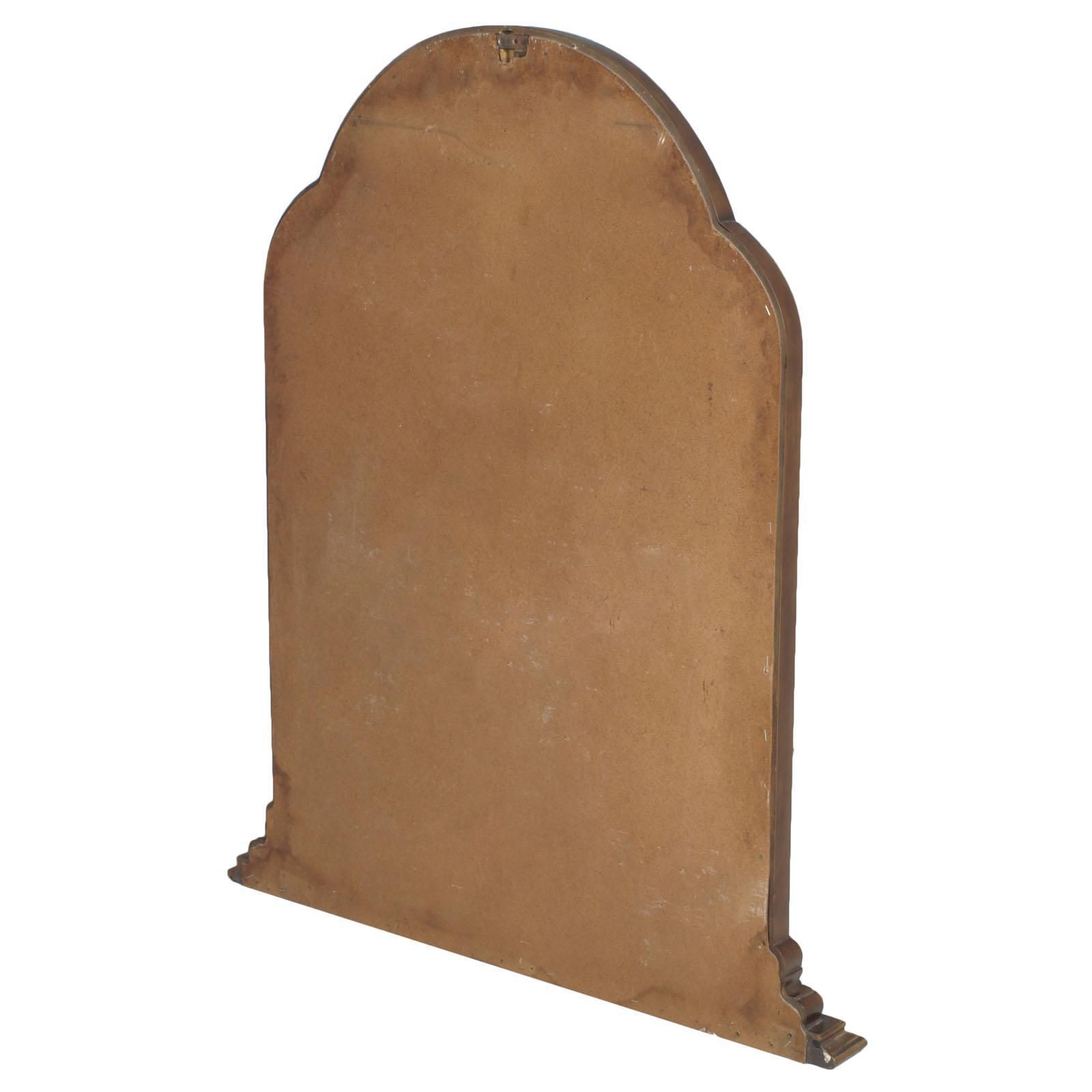 Midcentury Italy Gothic Art Deco Period, Wall Mirror In Carved And Inlay Walnut photo buy
