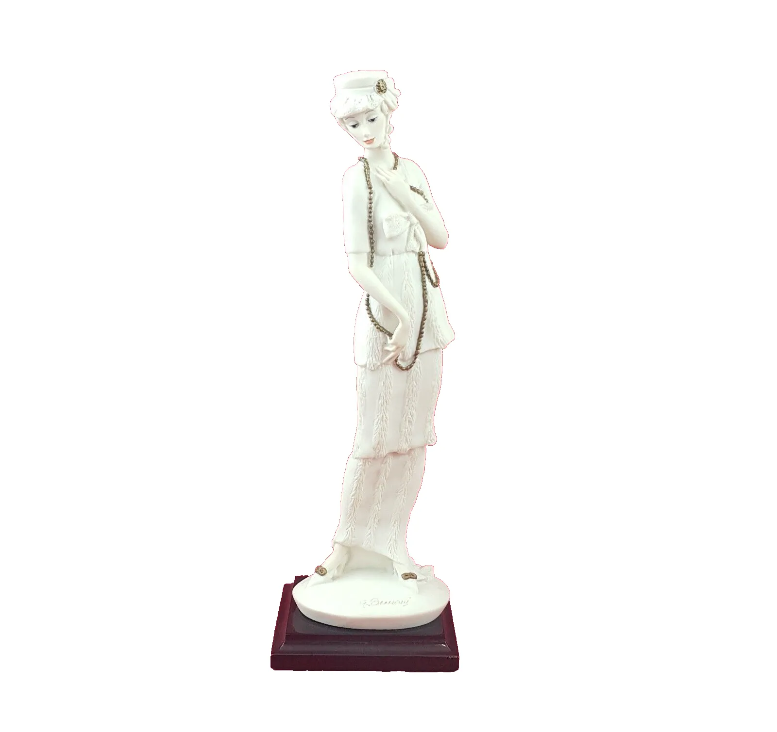 Giuseppe Armani Figuirne Lady With Chain Statue Florence 8716 O/A