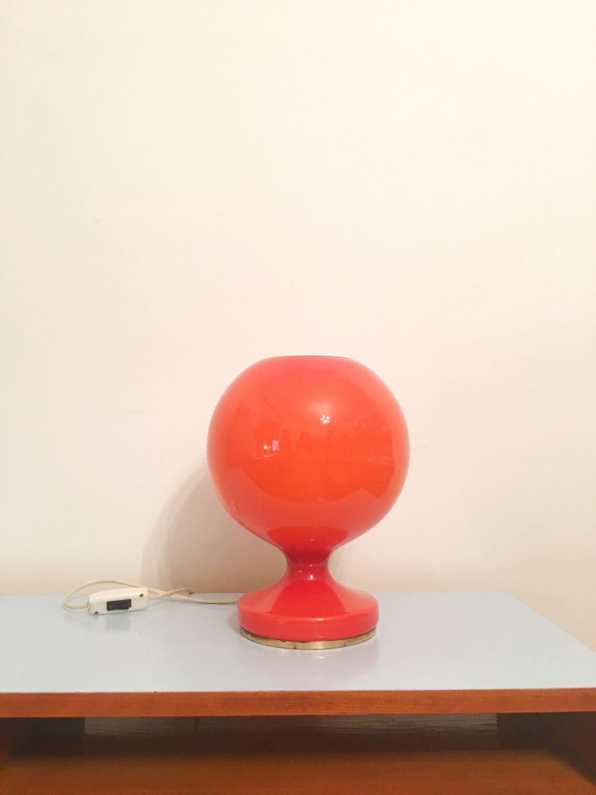 Red Glass Table Lamp By Stepan Tabera, 1960s photo furniture
