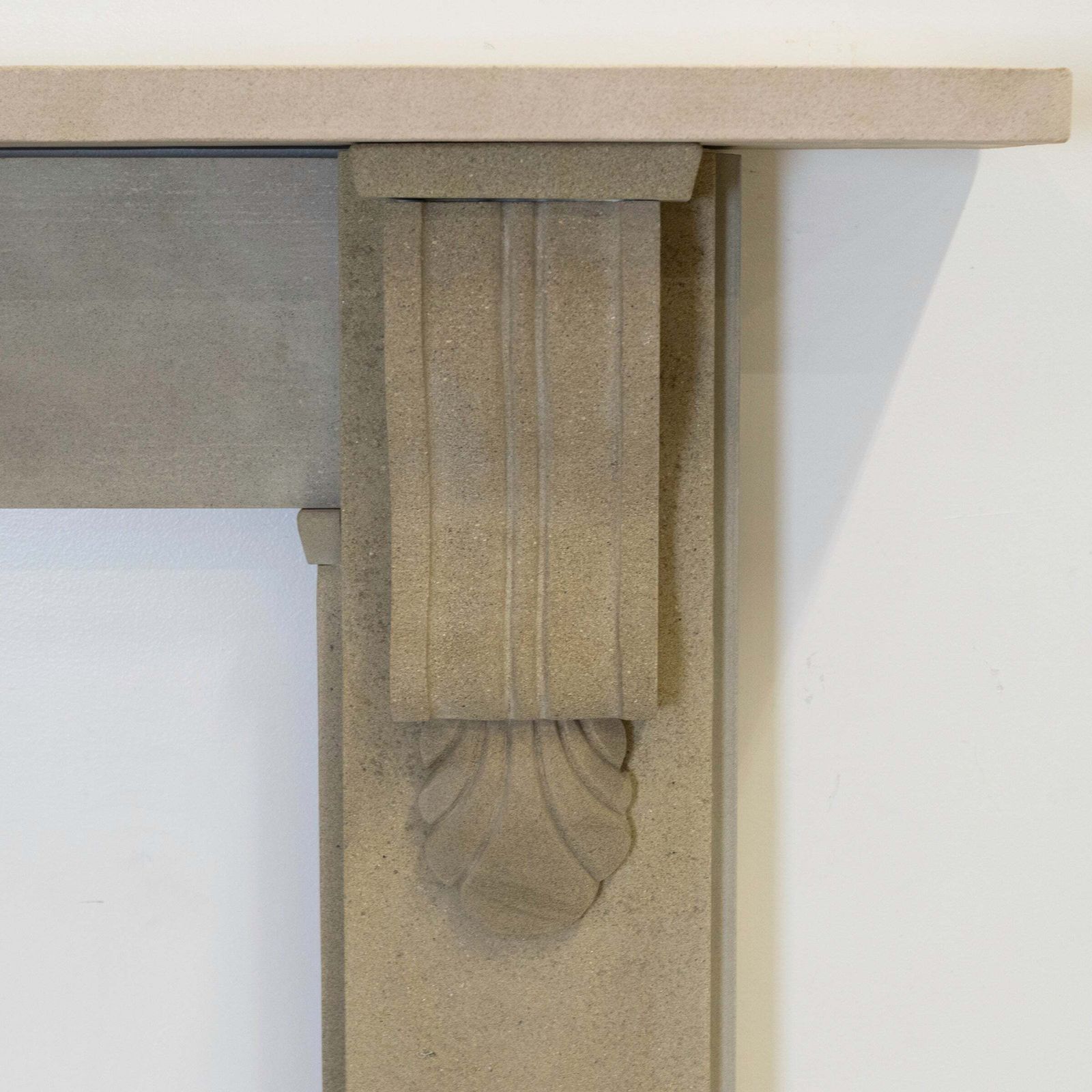1600.0 Antique Victorian Yorkstone Fireplace Surround With Corbels photo