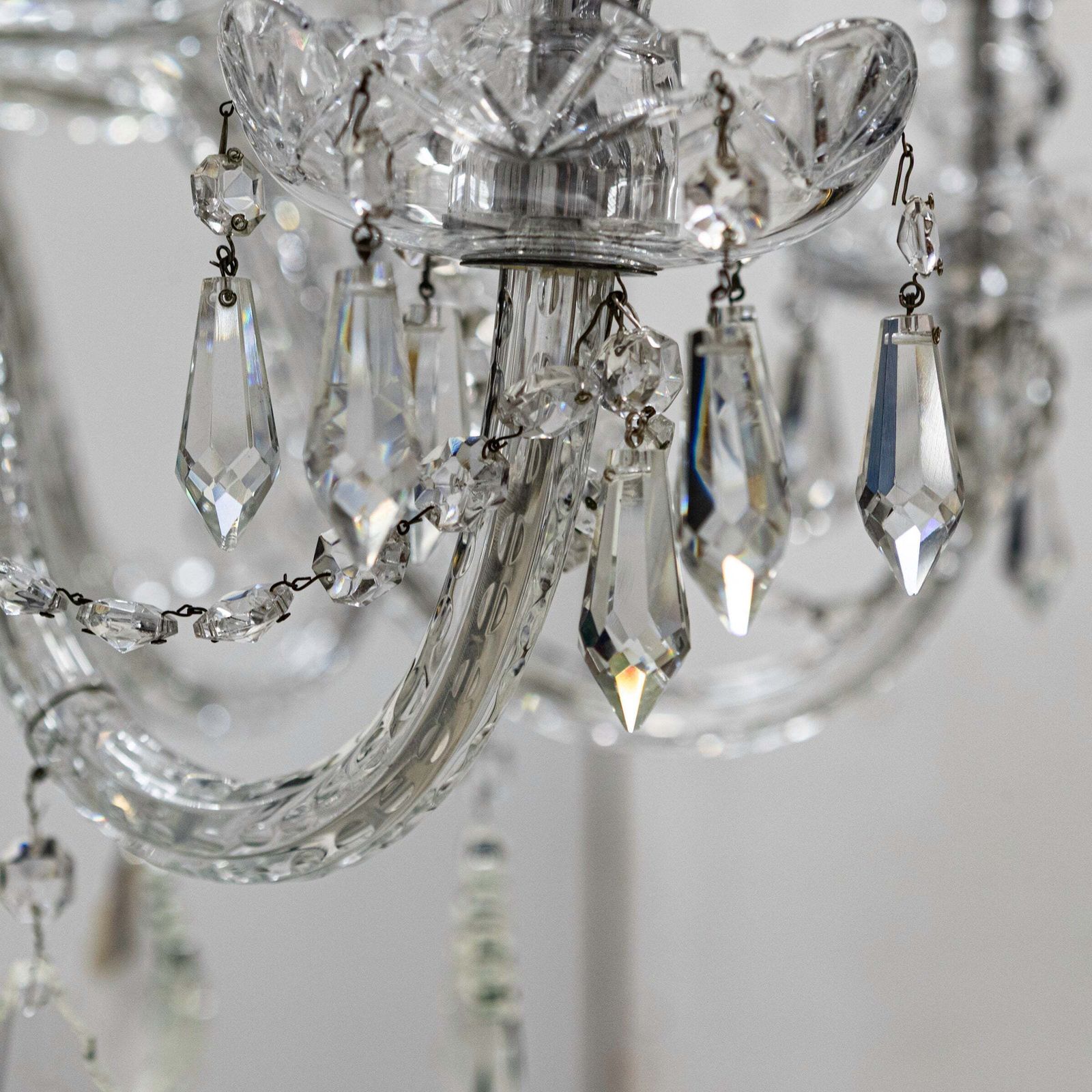 Lighting Large Antique Crystal Chandelier | Victoria Palace Theare photo